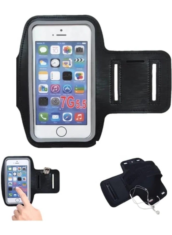 سبورت كيو حامل جوال على الذراع للجري مع حامل مفاتيح، ايفون 15 برو/15/14/14 برو/13/12/11 برو ماكس/بلس/اكس ار/اكس اس، جالاكسي S23/S22، بكسل 7a/6a، حامل جوال رياضي مقاوم للماء - Image 5